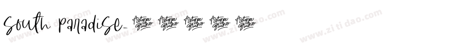 south paradise字体转换